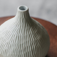 Vase en gourde texturé blanc